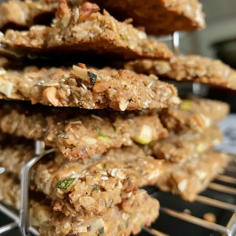 Des biscuits à la courgette : la douceur saine qui fait plaisir Close-up of healthy courgette cookies with a golden-brown crust and visible raisins.