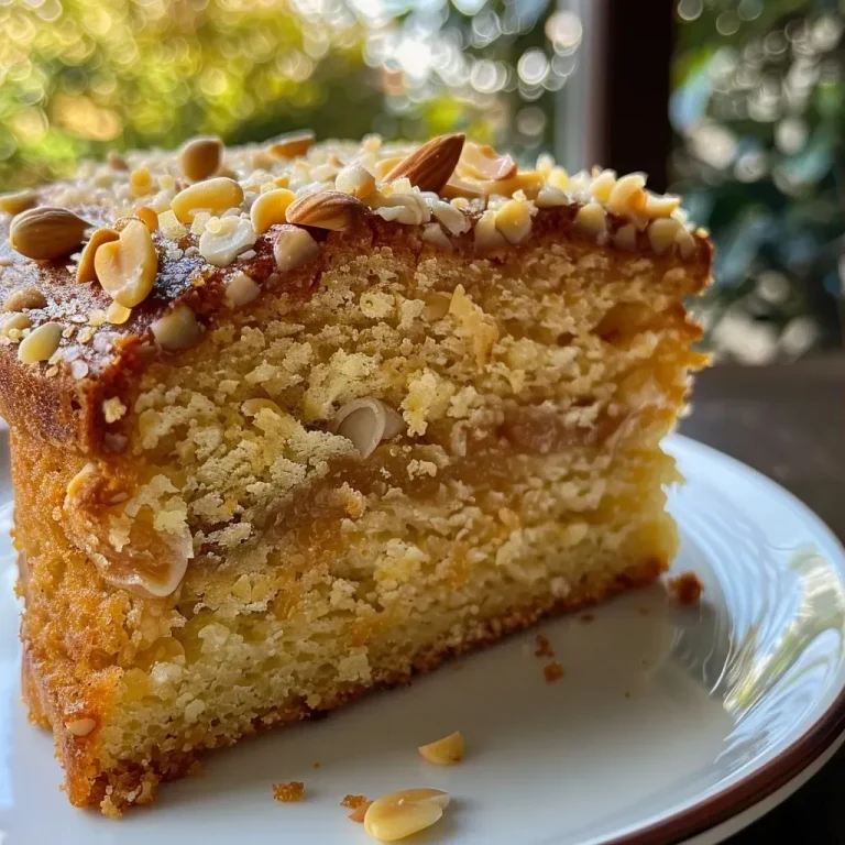 Un cake au miel et aux noix pour des douceurs équilibrées Side view close-up of a moist honey and nut cake, highlighting its golden crust.
