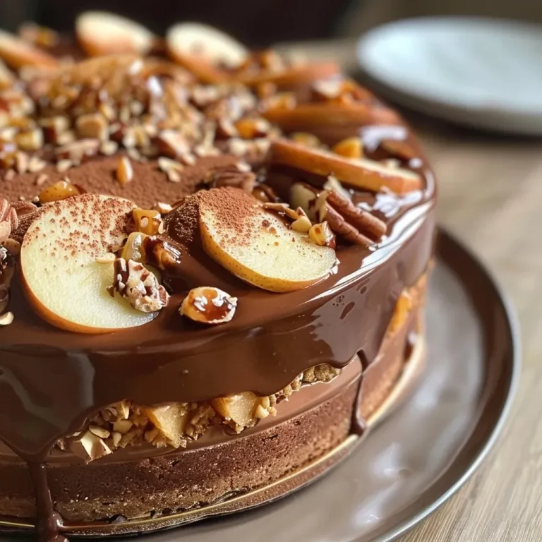 A side view of a moist, healthy cake without sugar, showcasing a rich chocolate glaze.