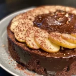 ['Close-up side view of a healthy cake made without sugar, featuring a moist texture.', 'Savory slice of a protein-rich cake with a glossy chocolate finish, displayed on a plate.', 'Juicy, healthy cake displayed with visible layers and a drizzle of melted chocolate.', 'A delicious slice of wholesome cake made with eggs, applesauce, and protein powder.']